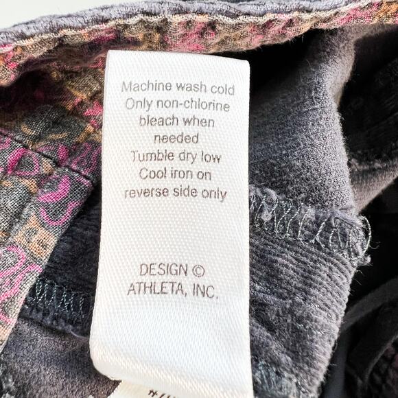 Athleta Corduroy Y2K Skirt Womens 6 Tall Flare Dark Academia Granola Western - Picture 6 of 8